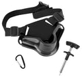 SANLIKE 2PCS Adjustable Fishing Fighting Belt ABS Rod Waist Support Tackle | Soft EVA cushion eases belly pressure, quick adjust waist strap, deep rod slot, bonus metal clip for small tackle storage - color: Black Fishing Belt & Silver Hook Remover