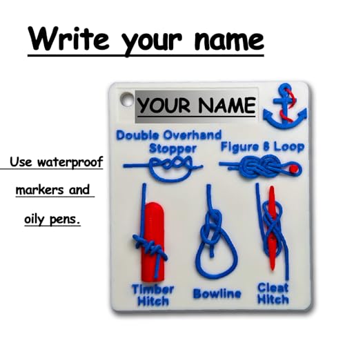 NFC Sailboat Knot 3D Card Nautical Knot Tying Kit for Boaters and Sailors，Sailing Knots Practice kit，Knot Tying Practice kit，Rope Tying kit，Write Your Name.