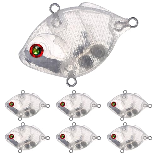 20pcs/25pcs Fishing Blanks Lures Kit Fishing Topwater Unpainted Swimbait Unpainted Crankbaits Hard Baits DIY Lure for Bass Salmon Trout Saltwater and Freshwater - color: 25PCS 1.85″/0.27oz