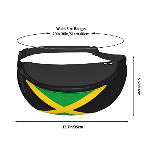 Flag of Jamaica Fanny Pack Crossbody Waist Bag Pack for Men Women. Belt Bag for Travel Walking Running Hiking Fishing. - color: Flag Of Jamaica