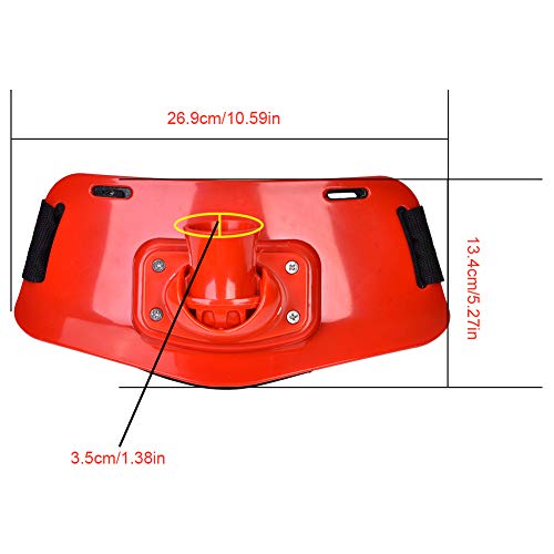 plplaaoo Fishing Belt, Fishing Rod Fighting Belt, Adjustable Waist Fighting Belt, Stand-up Offshore Gimbal Padded Fishing Belt Rod Holder Fish Tackle Accessories 10.6 x 5.3 x 2.9inch, Fishing Belt - color: Red