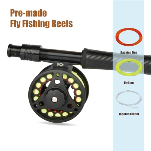 Stealth Fly Fishing Rod Combo Starter Kit - size: 7ft 3/4wt 4 pc