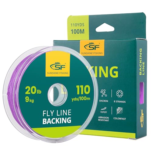 SF Fly Fishing Backing Line Braided Trout Line - color: purple, size: 20LB 100m/108yds