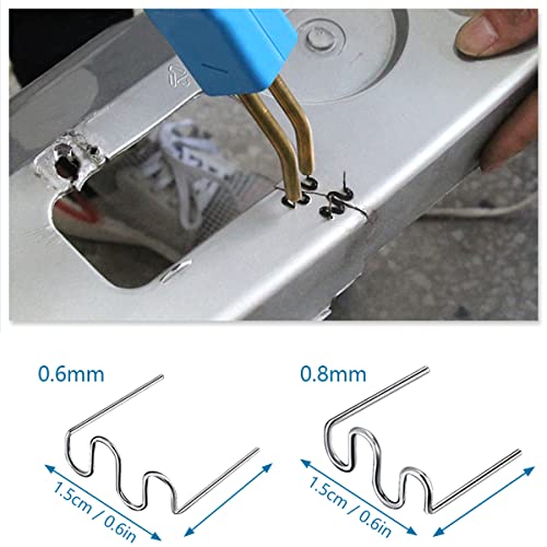 1000pcs Welding Rods Hot Staple Repair Machine Plastic Welding Hot Stapler for Repair Machine Car Bumpers Dashboards Lamp Holders Plastics Rings Daily Plastics Supplies 0.8 0.6mm(Wave Shape)