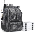 Rabjen Fishing Tackle Backpack, 45L Storage Waterproof Travel Bag Store Fishing Gear with Insulated Top Pocket