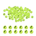 PATIKIL Fly Tying Tungsten Beads, Tungsten Slotted Beads for Fly Tying Jig Hooks - color: Green, size: 4mm