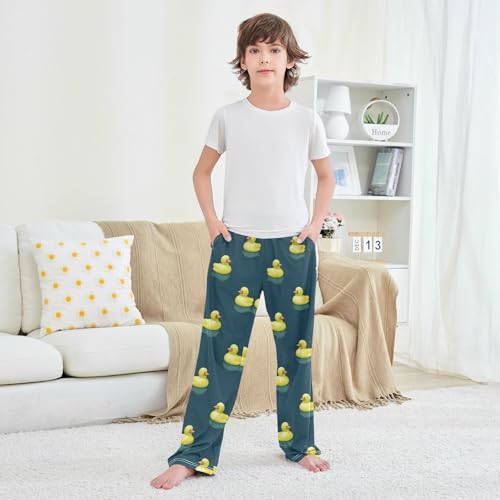 Pajama Pants Long Sleep Pant Elastic Waist Pajama Bottoms with Pockets - color: Color 5, size: 6-8 Years