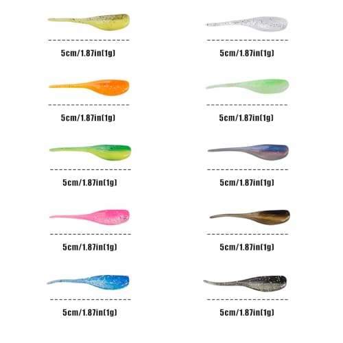 Crappie Lures Soft Plastic Baits for Crappie Panfish Fishing Lures FS/RE-02 - style: 100pcs