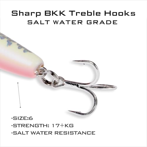 LITTMA ShoreCast 115 Minnow Sinking Saltwater Fishing Lure, Long Casting Surf Fishing Hard Bait for Striper Bass and Halibut - color: Metalic Sardine