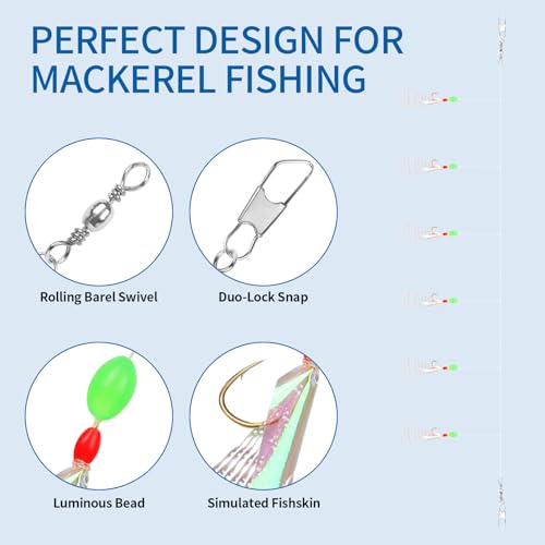 Double Hook Rig Surf Fishing: 9PCS Pompano Float Rigs with 3 Circle Hook Saltwater Gear Tackle for Surf Fishing - color: Multi color