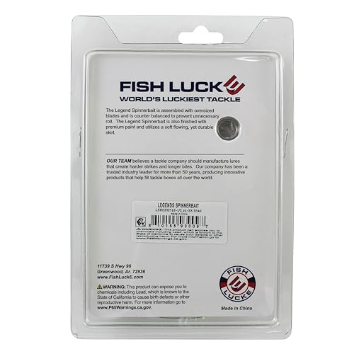 Luck E Strike Jimmy Houston Legends Spinner Bait with Colorado Blades (1/2 Ounce Spinnerbait) 5/0 Hook - color: SX Shad