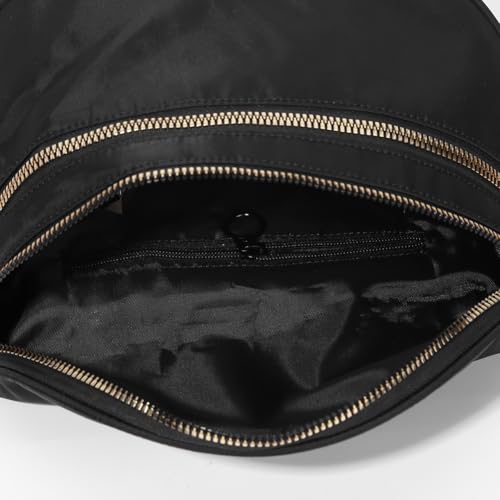 Checkered Crossbody Bum Bags for Women Nylon Checkered Purse Checkerboard Fanny Pack - color: D01-black