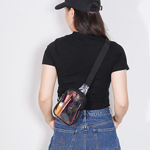 Mini Clear Bag Stadium Approved, Clear Sling Bag Crossbody Bags Fanny Pack, Concert Purse Belt Chest Bags Stadium Approved for Women