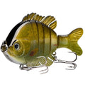 BASSDASH SwimPanfish Multi Jointed Panfish Bluegill Swimbaits Hard Topwater Bass Lures Fishing Lure Crank Saltwater 3.5in/0.85oz - color: Gold
