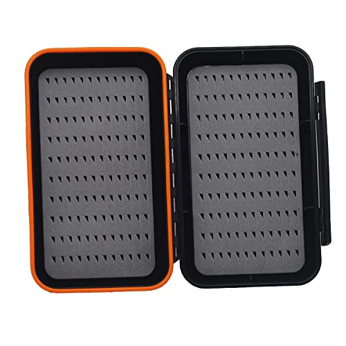 alichino two sided light weights foam insert fishing fly box, fishing box for fly tying… (Grey Foam Insert Fly Box)