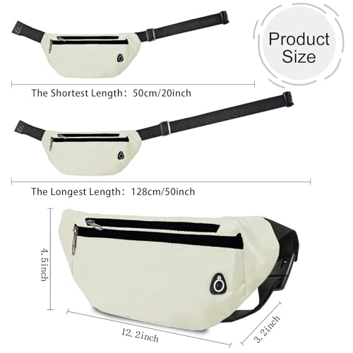 Fanny Pack for Women Men,Crossbody Fanny Pack Water Resistant Sports Waist Bag Pack, Belt Bag for Travel Hiking Running - color: 1pack-beige