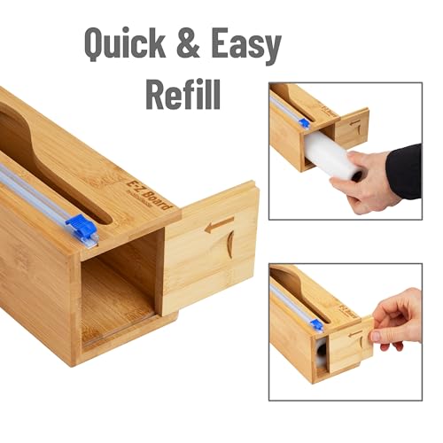 Mind Reader E-Z Board Dispoable Cutting Board Refill Roll, 20 sq ft, Reusable, Recyclable, Sanitary, Plastic, 12.5"L x 2.5" W x 2.5"H, Clear - style: Refill