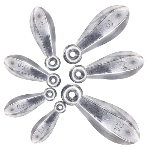 Sougayilang Fishing Weights Sinkers Bank Sinkers Bullet Weights for Surf Fishing Pier Bank Fishing Saltwater Fishing Gear 1oz to 12oz - size: 12oz 4pcs