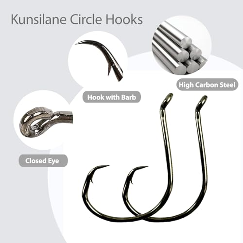 Catfishing Circle Hooks 50/100Pcs Octopus Fishing Circle Hooks Saltwater Freshwater for Catfish Bass Redfish 1/0 2/0 /3/0 4/0 5/0 6/0 7/0 8/0 9/0 10/0 12/0 14/0 - size: 100PCS 1/0