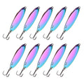 Fishing Spoons Lures, Metal Saltwater Treble Trout Lures Jigging Spoon with Treble Hooks Casting Spinner Baits - color: Colorful, size: 21g / 3/4 oz
