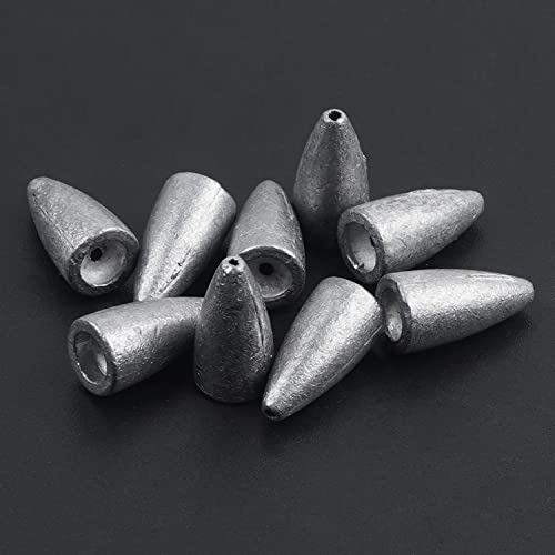 Bullet Fishing Sinkers Weights Slip Sinkers Kit- 29/83Pcs Fishing Worm Weights Assorted Set for Bass Fishing Saltwater - style: 29pcs Kit