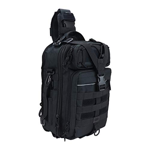 OSAGE RIVER Deluxe Tackle Sling Fishing Bag with Rod Holder, Lightweight Tackle Box Storage, Shoulder Bag for Fishing Hiking