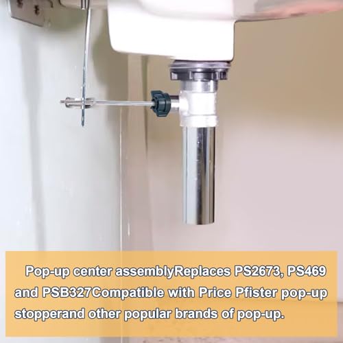 Lavatory Pop Up Center Piece Assembly,Pivot Rod Bathroom Sink Repair Kit,Sink Ball Replacement Parts Compatible with Price Pfister Pop Up Stopper and Other Popular Brands, Replacement for PS2673（1PC） - style: 1PC
