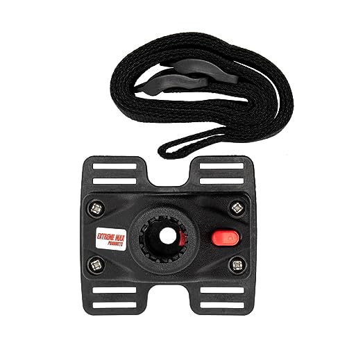 Extreme Max 3006.8604 Fishing Rod Holder Mounting Harness Strap for Inflatable Boats and Pontoons - 47" Straps, Black