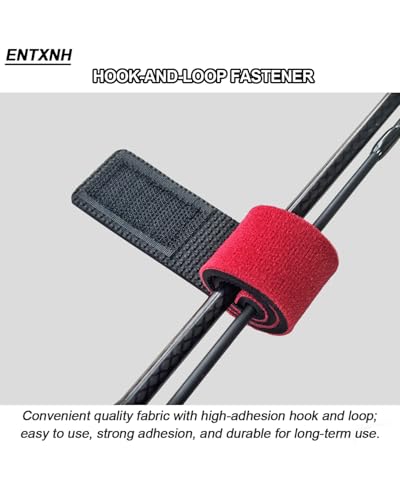 6 Pcs Fishing Rod Straps, Hook and Loop Fishing Rods Ties Rod Wraps, Stretchy Neoprene Pole Straps, Pole Belts for Casting Rods Spinning