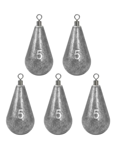 BLUEWING Casting Swivel Bell Sinkers Fishing Weights 1/2oz-8oz Drop Shot Dipsey Lead Saltwater - size: Size10: 5oz, 5 Pack