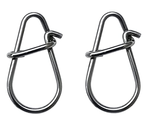 Crankbait Snaps & Snap Clips for Bass Lures, Duolock Snaps Fishing Freshwater, Duo Lock Fast Snaps Stainless Steel Higher Tensile Strength - size: SIZE1(75LB)100PCS