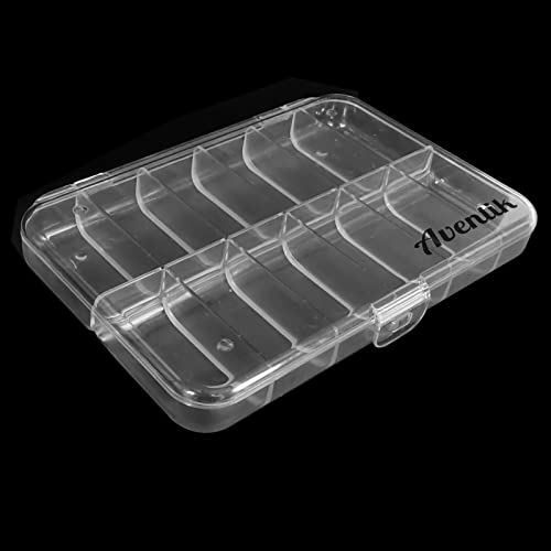 Aventik Polycarbonate Fly Fishing Fly Box Transparent Strong Hook Box Multi-compartment Options Great Pocket Size 7.52X5.24X1.08inch Fishing Tackle(12C) - color: 12C
