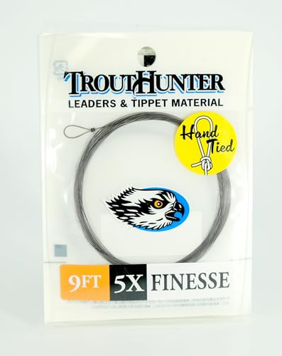 TroutHunter Finesse Taper Fly Fishing Leader 9ft W/Perfection Loop - size: 5X