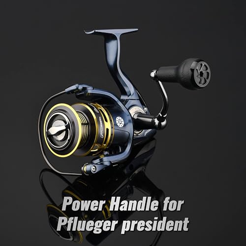 GOMEXUS Power Handle for Pflueger President Spinning Reel Crank (Not for President Lock Type) - color: For President 25 30