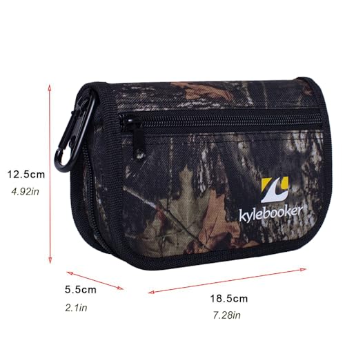 Kylebooker Fishing Lure Storage Bag Spinner Baits Wallet Case | Micro Flies Jig Hooks Box - color: Camouflage