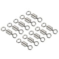 PATIKIL Fishing Barrel Swivels, 40 Pack 335LBS Copper Rolling Hook Line Connector Terminal Tackle for Saltwater Freshwater Fishing, Silver - style: 97 lb