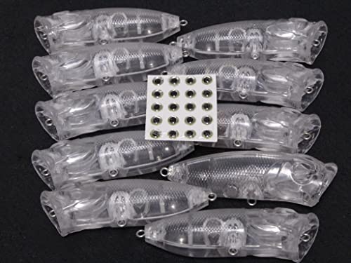 10 Blank Unpainted Minnow Crankbait Topwater Lipless Jerkbait Fishing Lures V3 - color: UPT605P10