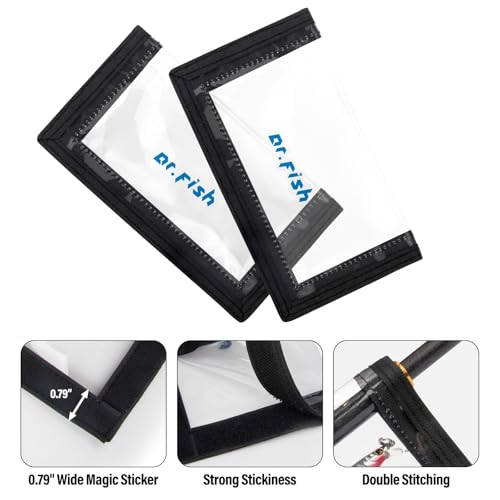 Dr.Fish 3 Pack Fishing Lure Wraps, Clear PVC Lure Hook Covers Fishing Rod Wraps Protectors Holder Storage in 2 Sizes for Hooks, Rod and Tackle Organizer - color: Transparent, size: M: 5.7×3.8"-3 Pack