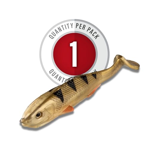 Strike King Final Copy Weedless Fishing Lure, Pre-Rigged Soft Plastic Swimbait - color: Sugar Daddy, size: 4.75"