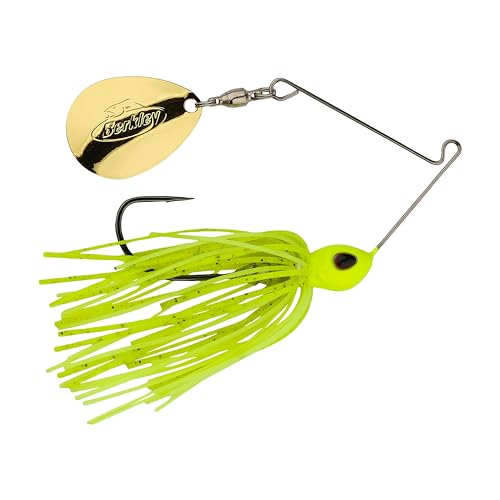 Berkley Power Blade Standard Fishing Spinnerbaits - color: Chartreuse/Gold, size: 3/16 oz - Colorado