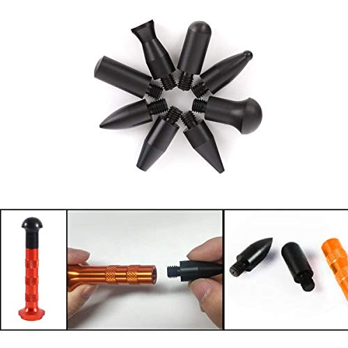 LadyRosian 12PCS Paintless Dent Repair Tools Aluminum Dent Hammer with Knock Down Head Tap Rubber Hammer Set for Car Hail Damage Repair - color: Tool B