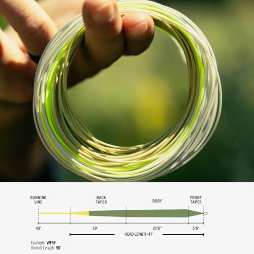 RIO PRODUCTS Premier Gold Fly Line, Easy to Cast Flies from Size 2 to 22, Ultimate All-Around Fly Line with Ultra-Slick Performance - color: Melon/Gray Dun, size: WF4F