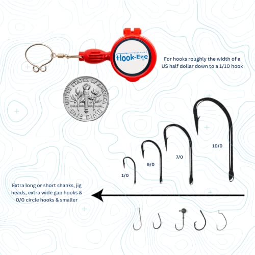 HOOK-EZE Fly Fishing Accessories - Fishing Knot Tying Tool for Tying Fishing Line to Hooks - Fishing Gear and Equipment, Gadget to Tie Knots Quick and Easy - Fishing Gifts for Men - color: Blue