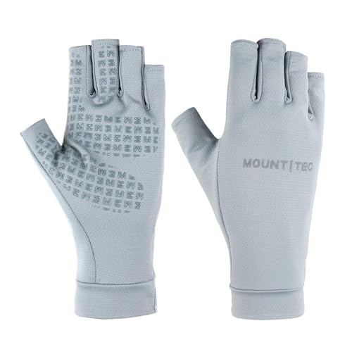 Unisex UV Protective Fingerless Gloves UPF 50+ Summer Sun Glove for Outdoor Fishing Cycling Hiking Driving Kayaking - color: Grey, size: X-Large