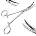 Mosquito Hemostat Locking Forceps 5" Curved with Full Serrated Jaws Ideal for Clamping, Fishing, Firefighters Nurses Doctors + More (Silver) by G.S ONLINE STORE