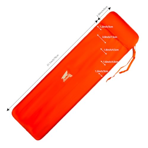 Aventik Neoprene Fly Rod Sock, 5-Compartment Fly Rod Sleeve Protector, Fishing Rod Cover for Travel & Storage - color: Orange, size: Fly rod 9'0''-9'6'' 4sec with Extra tip