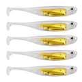QualyQualy Soft Plastic Swimbait Paddle Tail Shad Lure Soft Bass Shad Bait Minnow Paddle Tail Swim Bait for Bass Trout Walleye Crappie - 2.75in, 3.14in, 3.94in, 5in - color: 14#, size: 2.75in - 6Pcs