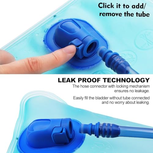 Hydration Bladder, 1.5-2-3L Water Bladder for Hiking Backpack, BPA-Free Leak Proof Water Reservoir Storage Bag, Water Pouch Hydration Pack for Camping Cycling Running - color: 3L-Water Bladder-Blue