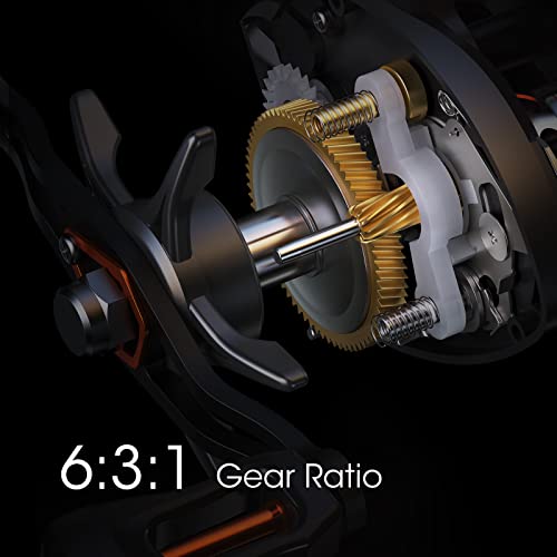 Lixada Fishing Reels, Baitcaster Reel Strong Corrosion Resistance Metal Saltwater Baitcasting Reel with Magnetic Braking System - color: White