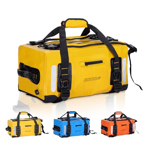 ESONE Dry Bags Waterproof Backpack for Men/Women Dry Bags for Kayaking Waterproof Backpack for Travel Dry Bag Backpack Waterproof Duffel Bag Applicable Boating Camping Paddle Board Surfing（40L） - color: Yellow, size: 40L